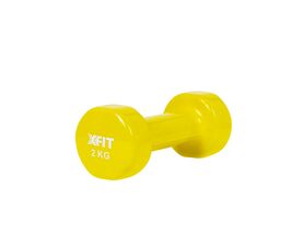 Vinyl Dumbbell 2 kg Yellow (28503) (X-FIT)