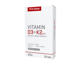 Vitamin D3 &amp; K2, 30caps (Body Attack)