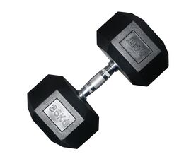 Hex Rubber Dumbbell 35kg (28205) (X-FIT)