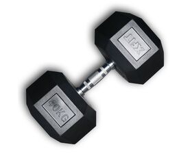 Hex Rubber Dumbbell 40kg (28205) (X-FIT)