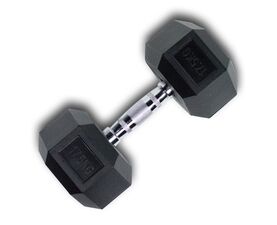 Hex Rubber Dumbbell 17,5kg (28205) (X-FIT)