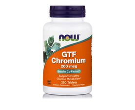 GTF Chromium 200 mcg, 250 tabs (Now Foods)