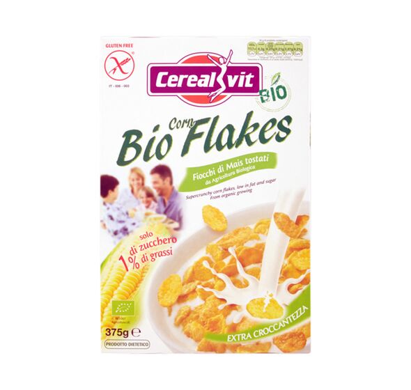 Νιφάδες καλαμποκιού Bio Corn Flakes 375g (Cerealvit)