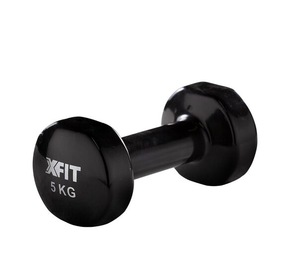 Vinyl Dumbbell 5 kg Black (28503) (X-FIT)