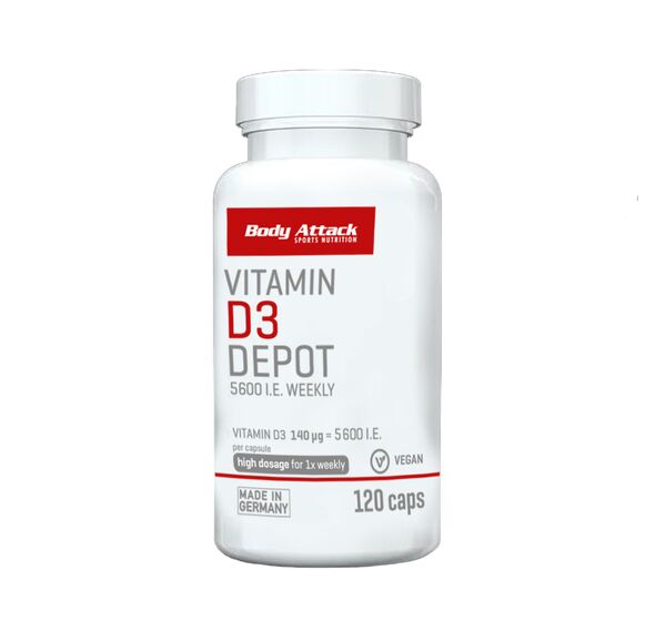 Vitamin D3 Depot, 120caps (Body Attack)