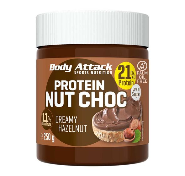 Protein Nut Choc Hazelnut Super Crunch 250g (Body Attack)