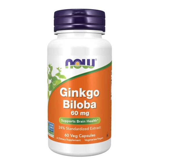 Ginkgo Biloba 60mg, 60vcaps (Now Foods)