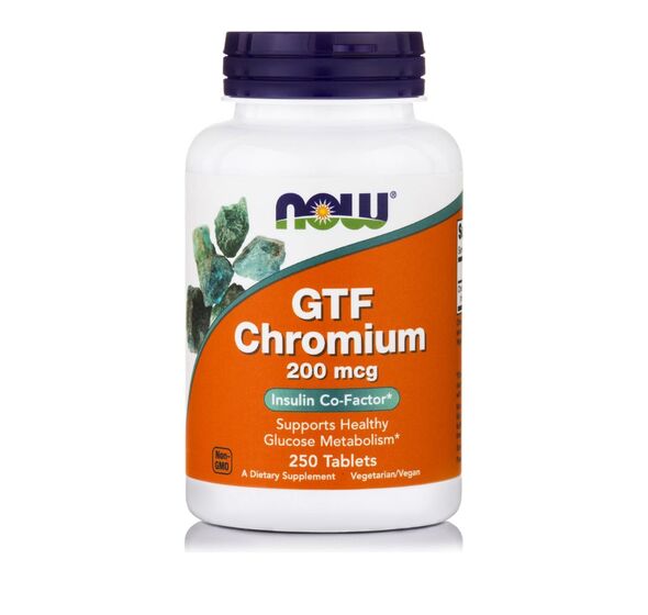 GTF Chromium 200 mcg, 250 tabs (Now Foods)