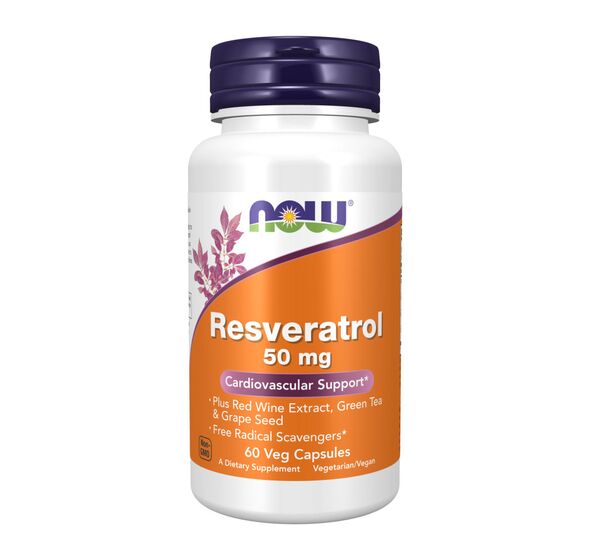 Resveratrol 50mg 60 Vcaps (Now Foods)