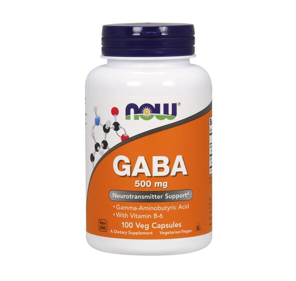 Gaba &amp; B6-500mg,100 Vcaps (Now Foods)