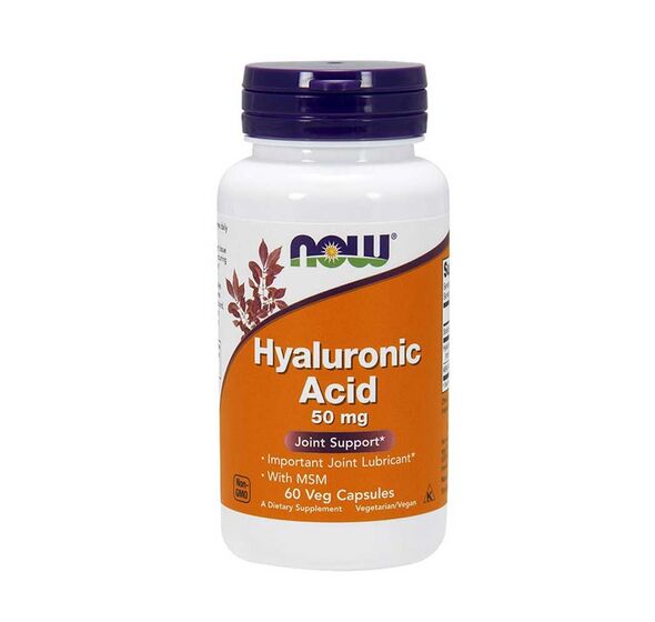 Hyaluronic Acid 50 mg + MSM, 60 Vcaps (Now foods)