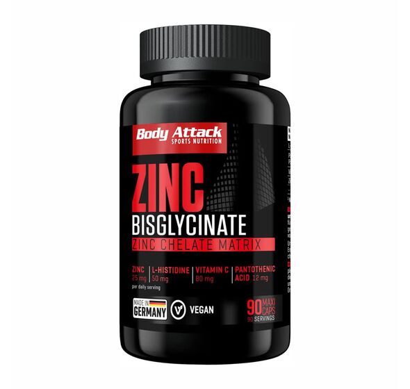 ZINC Bisglycinate 90 caps (Body Attack)