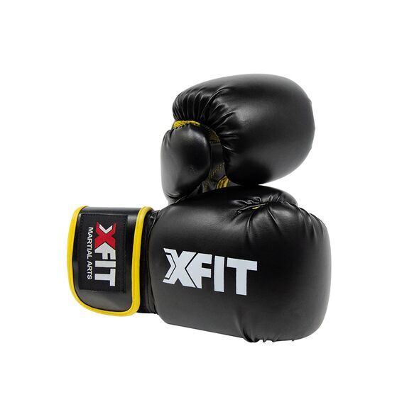 Boxing Gloves PU Black/Yellow (BVK-001) (X-Fit)