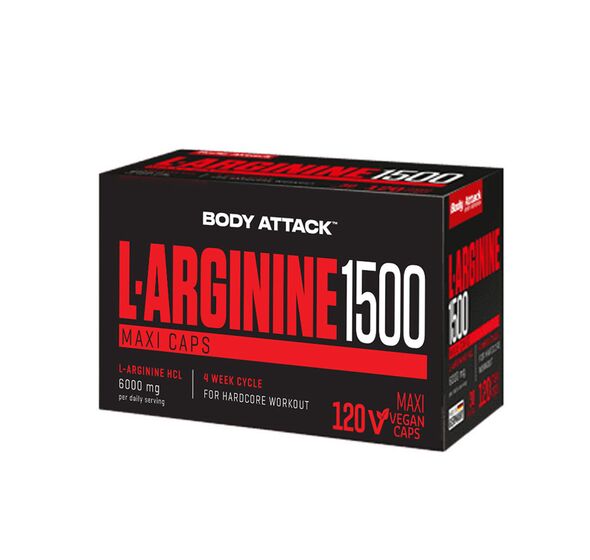 L-Arginine 1500, 120 Maxi Vcaps (Body Attack)