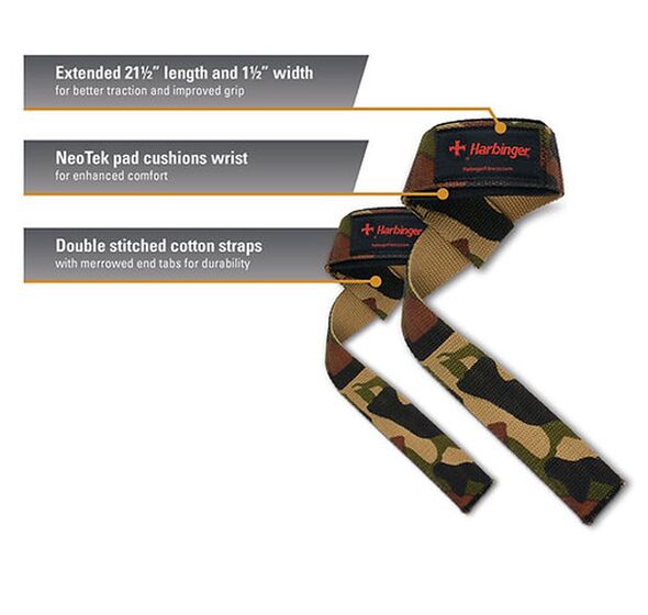 Cotton Lifting Straps Cammo 22120 (Harbinger)