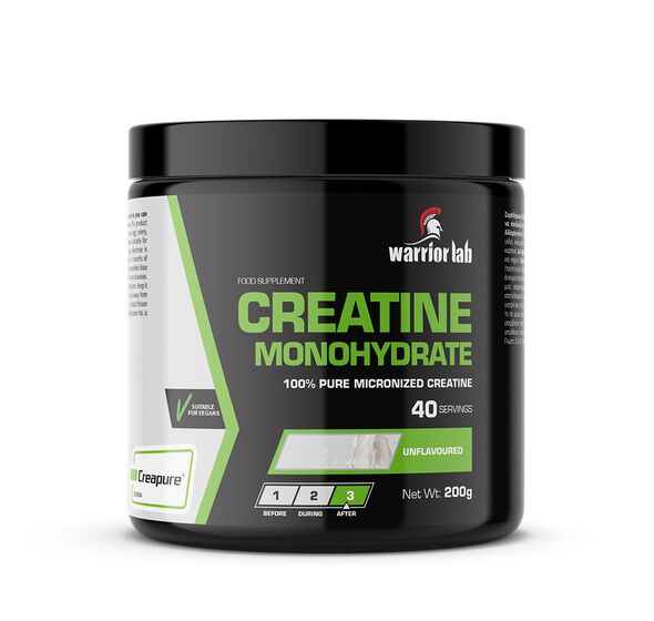 Creatine Monohydrate with Creapure® 200g (Warriorlab)