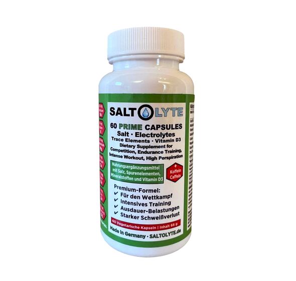 Salt &amp; Electrolytes + Caffeine 60 prime capsules (Saltolyte)