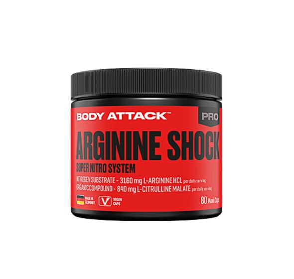 Arginine Shock 180 Maxi caps (Body Attack)