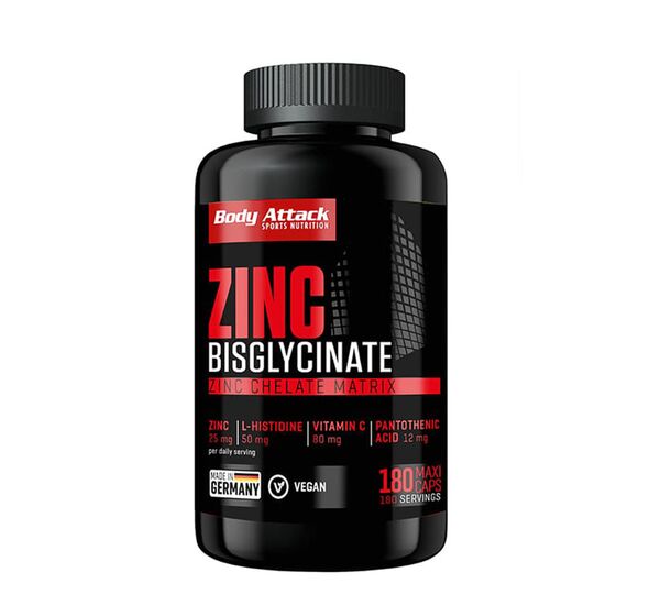 ZINC Bisglycinate 180 caps (Body Attack)